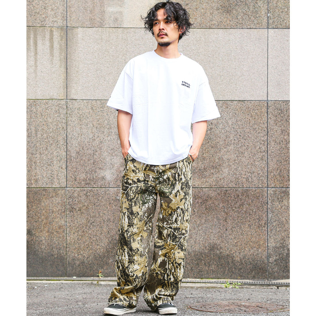 ラグスタイル LUXSTYLE リアルツリー柄デニムパンツ/ペインターパンツ ワークパンツ メンズ リアルツリー 迷彩柄 カモフラージュ カーゴ ミリタリー （カーキ） カーキ