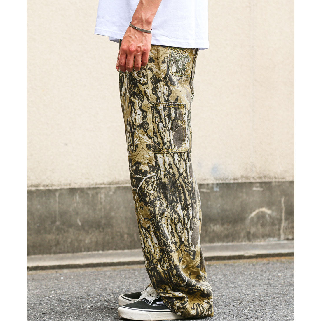 ラグスタイル LUXSTYLE リアルツリー柄デニムパンツ/ペインターパンツ ワークパンツ メンズ リアルツリー 迷彩柄 カモフラージュ カーゴ ミリタリー （カーキ） カーキ