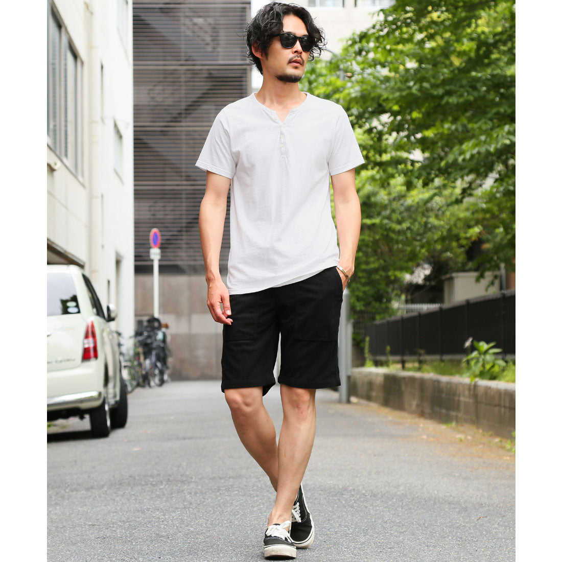 ラグスタイル LUXSTYLE コーデュロイベイカーショーツ/ボトムス メンズ コーデュロイ 膝上丈 ショート丈 無地 ストレッチ 伸縮性 （グレー） グレー