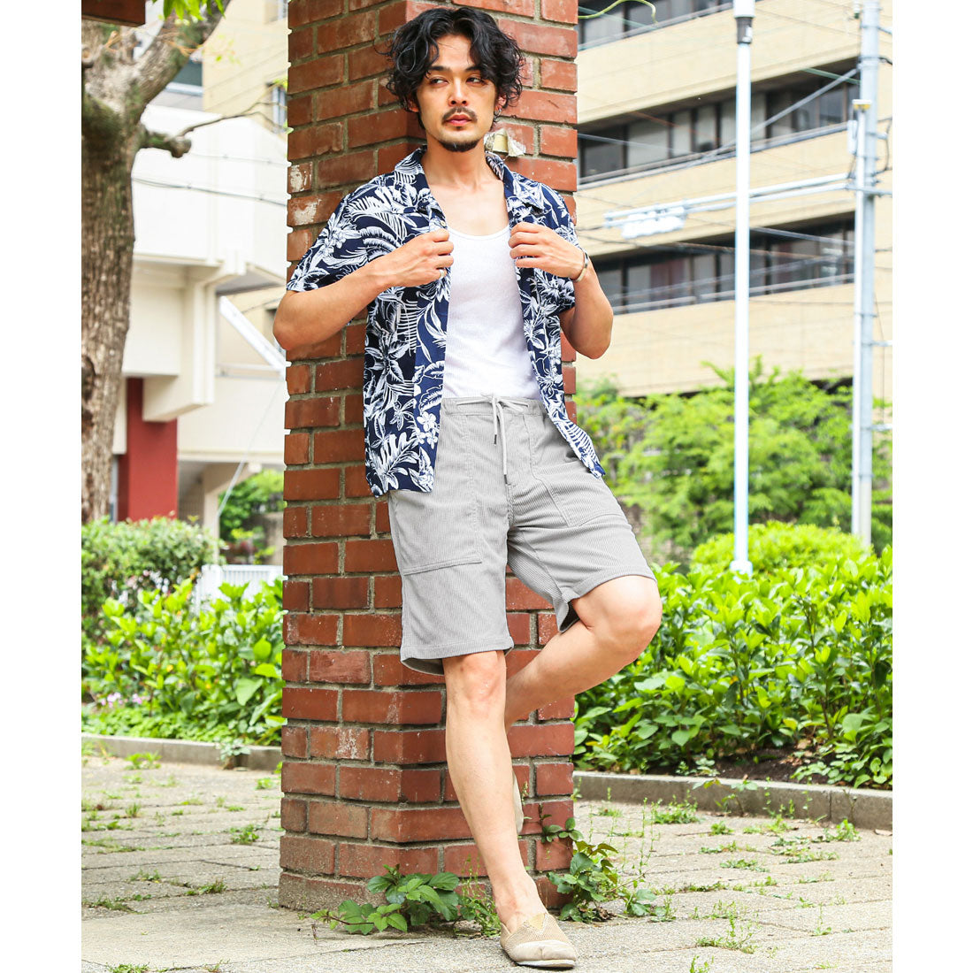 ラグスタイル LUXSTYLE コーデュロイベイカーショーツ/ボトムス メンズ コーデュロイ 膝上丈 ショート丈 無地 ストレッチ 伸縮性 （グレー） グレー