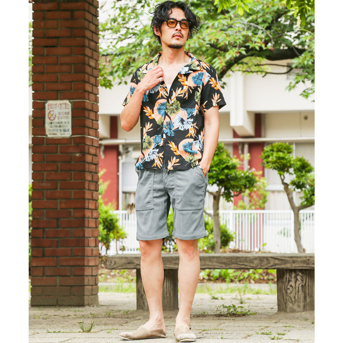 ラグスタイル LUXSTYLE コーデュロイベイカーショーツ/ボトムス メンズ コーデュロイ 膝上丈 ショート丈 無地 ストレッチ 伸縮性 （グレー） グレー