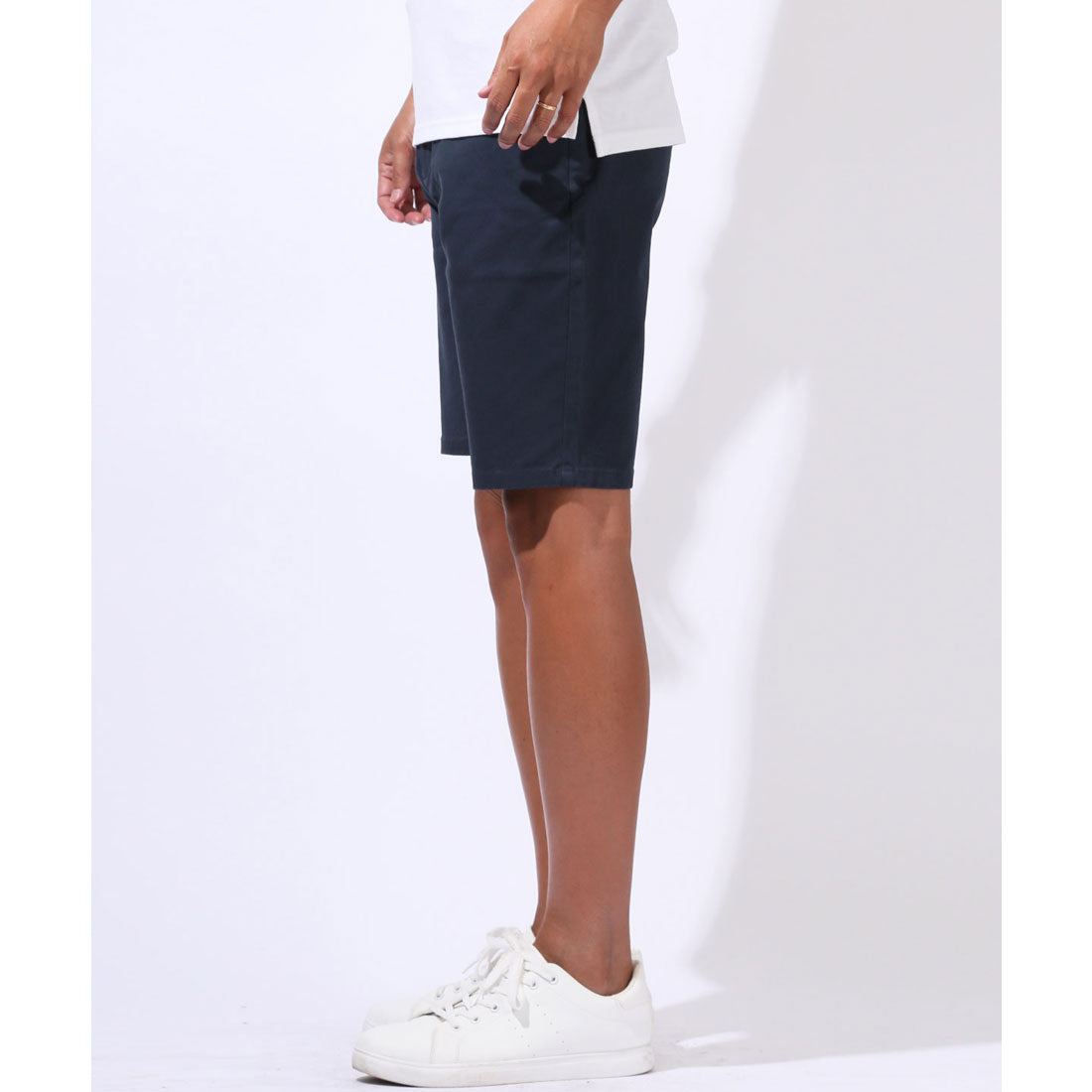ラグスタイル LUXSTYLE ストレッチチノショートパンツ/ボトムス ハーフパンツ 短パン メンズ 膝下丈 ショート丈 細身 無地 ストレッチ 伸縮性 （グレー） グレー