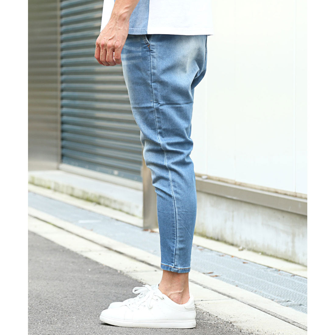 ラグスタイル LUXSTYLE クライミングジョグデニムパンツ/スキニーパンツ アンクルパンツ メンズ スキニー サルエル デニム ジーンズ ジーパン ストレッチ （インディゴ） インディゴ