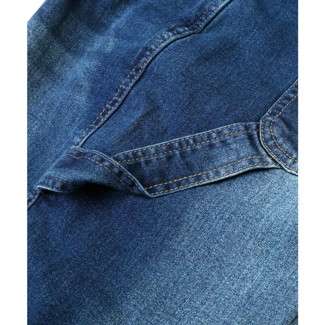 ラグスタイル LUXSTYLE ワイドペインターストレッチデニムパンツ/ワイドパンツ メンズ ワークパンツ ストレッチデニム ユニセックス ワークテイスト ハンマーループ （インディゴ） インディゴ