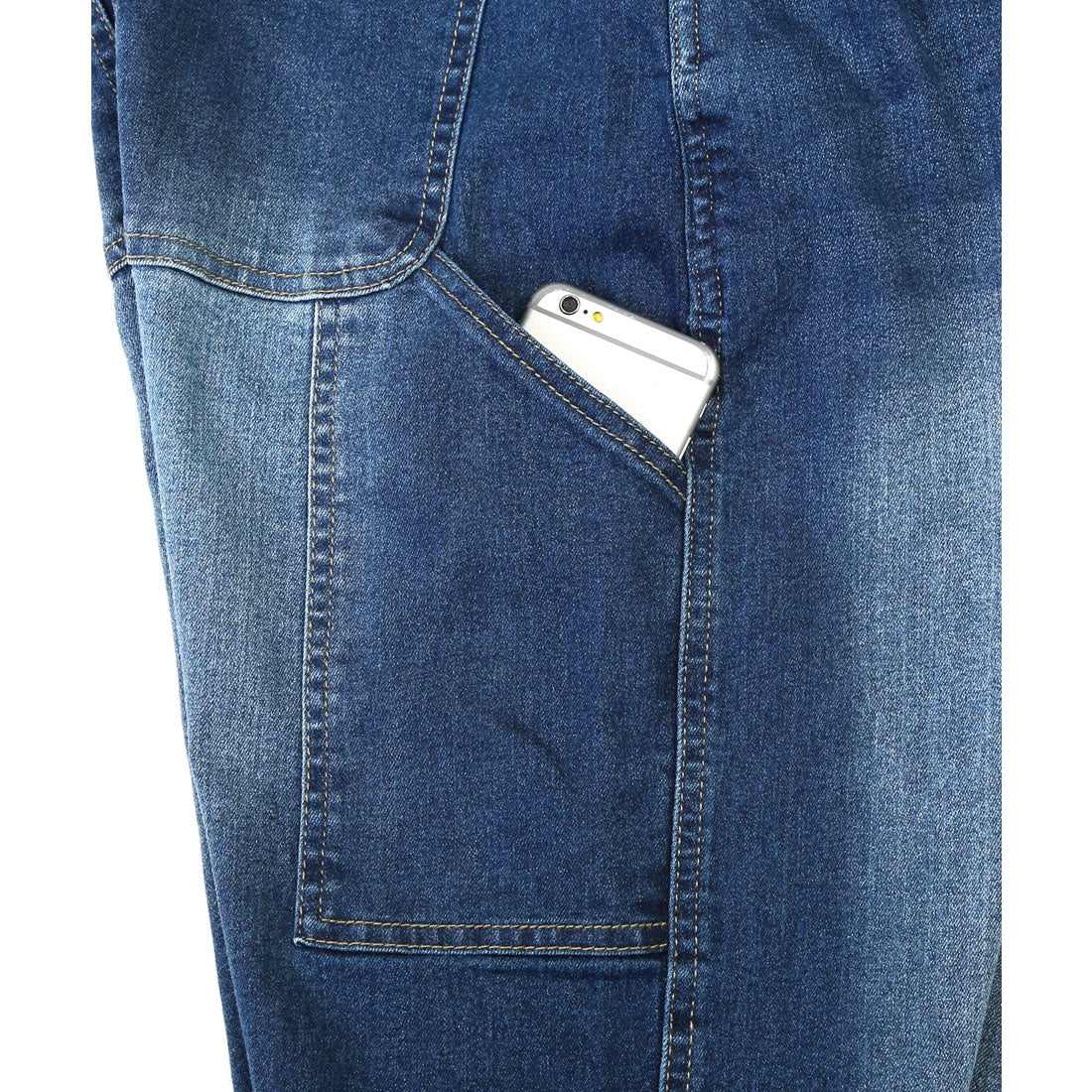 ラグスタイル LUXSTYLE ワイドペインターストレッチデニムパンツ/ワイドパンツ メンズ ワークパンツ ストレッチデニム ユニセックス ワークテイスト ハンマーループ （インディゴ） インディゴ