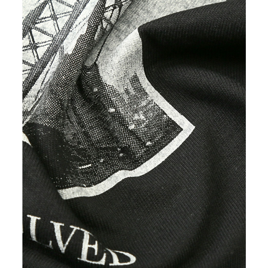 ラグスタイル LUXSTYLE メタルラインストーンフォトプリント半袖Tシャツ/トップス クルーネック フォトプリント メタル ラインストーン ニューヨーク NY 写真 風景 （Aブラック） Aブラック