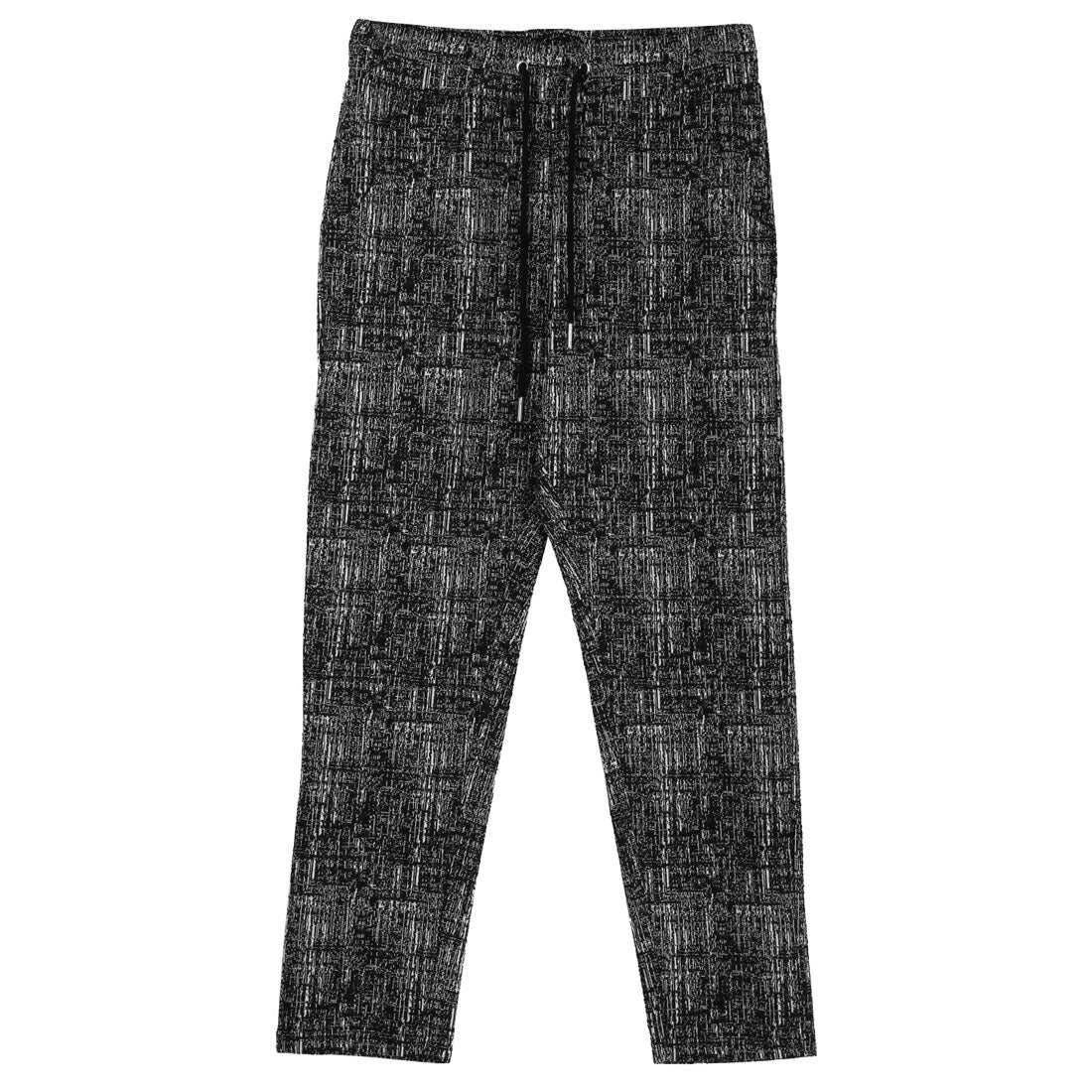 ラグスタイル LUXSTYLE モザイクチェックアンクルパンツ/テーパードパンツ スラックス トラウザー スキニーパンツ ストレッチ 伸縮性 モザイクチェック アンクル丈 （ブラック） ブラック