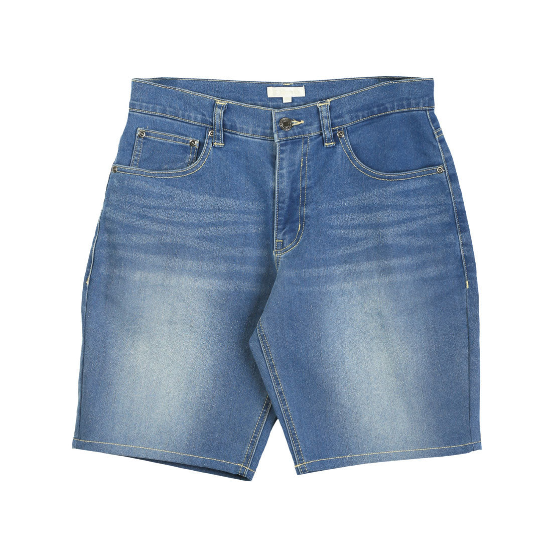 ラグスタイル LUXSTYLE 接触冷感デニムショートパンツ/短パン ショーツ ジーパン Gパン メンズ 接触冷感 ひんやり ショート丈 膝上 短め ストレッチ 大きいサイズ （ブリーチ） ブリーチ