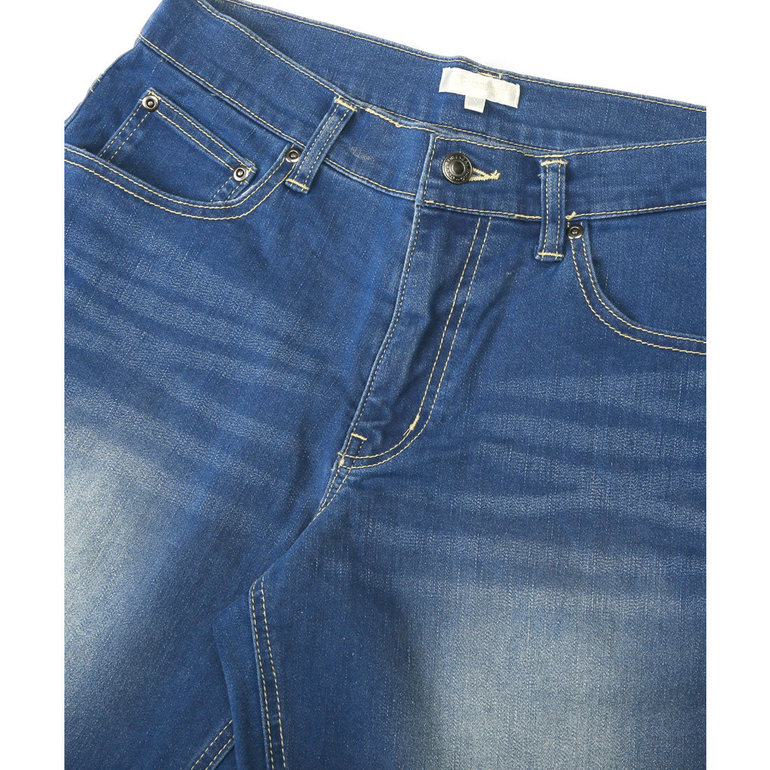 ラグスタイル LUXSTYLE 接触冷感デニムショートパンツ/短パン ショーツ ジーパン Gパン メンズ 接触冷感 ひんやり ショート丈 膝上 短め ストレッチ 大きいサイズ （ブリーチ） ブリーチ