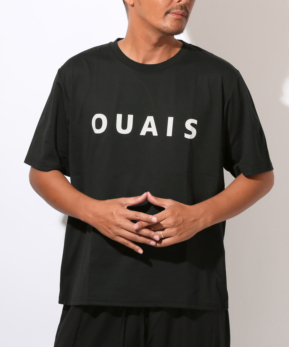ラグスタイル LUXSTYLE シルケットロゴプリント半袖Tシャツ/トップス カットソー シルケット加工 シルク風 プリント ロゴ 英字 シンプル クルーネック 丸首 インナー （ブラック） ブラック