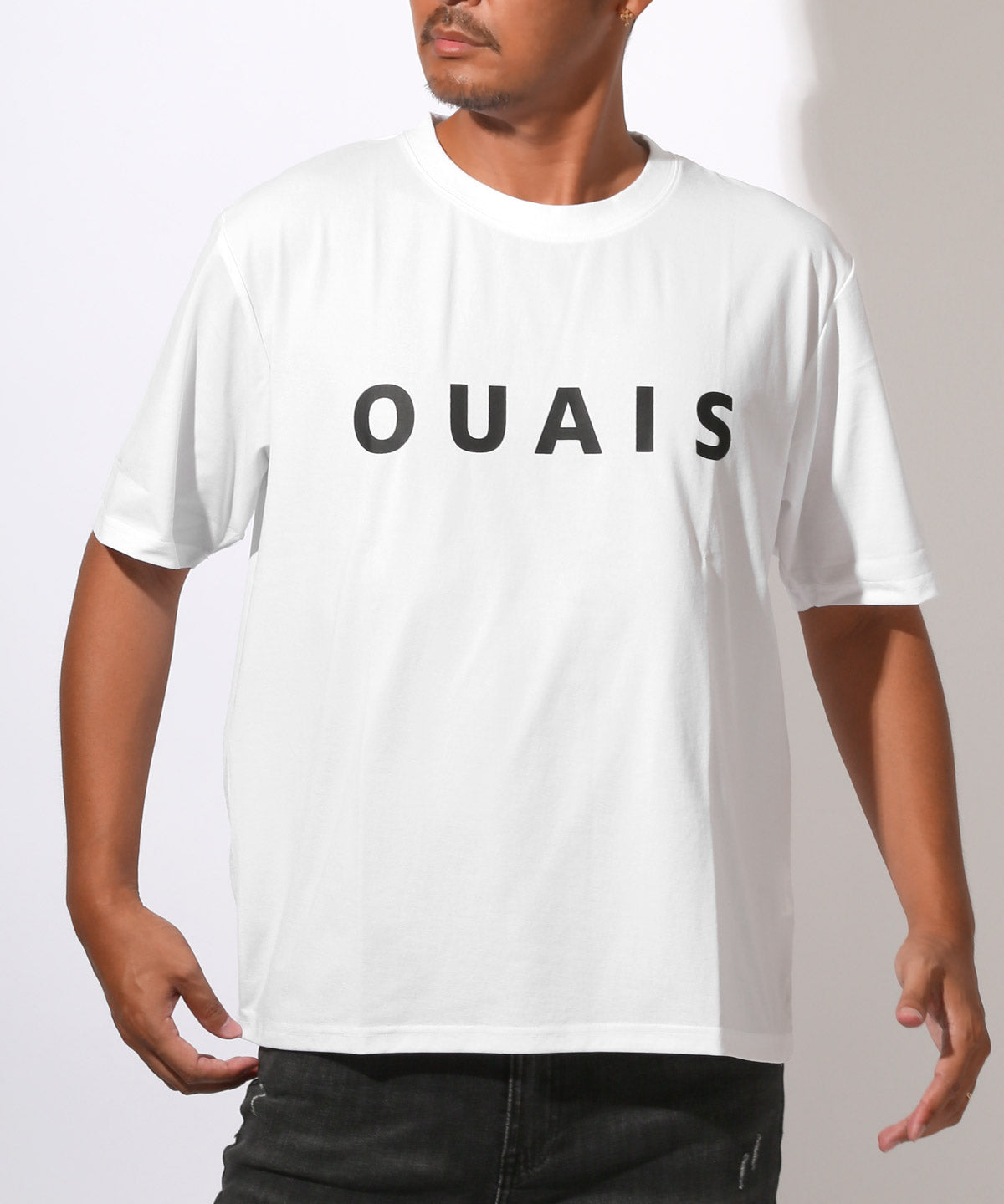 ラグスタイル LUXSTYLE シルケットロゴプリント半袖Tシャツ/トップス カットソー シルケット加工 シルク風 プリント ロゴ 英字 シンプル クルーネック 丸首 インナー （ホワイト） ホワイト