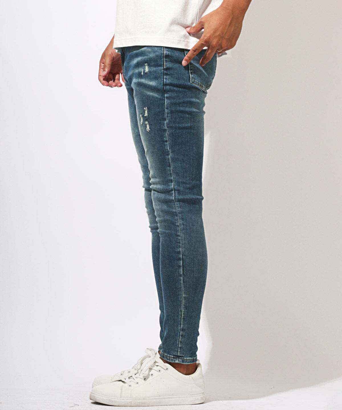 ラグスタイル LUXSTYLE キャロットスキニーデニムパンツ/ジーンズ キャロットパンツ ボトムス ズボン パンツ ストレッチ 伸縮性 伸びる スリム （ブラック） ブラック