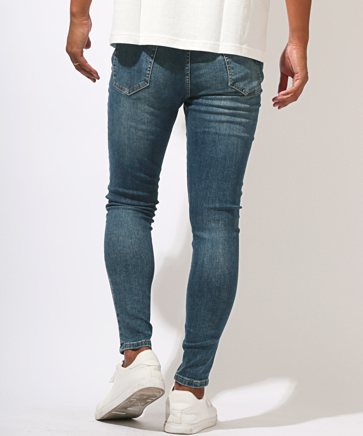 ラグスタイル LUXSTYLE キャロットスキニーデニムパンツ/ジーンズ キャロットパンツ ボトムス ズボン パンツ ストレッチ 伸縮性 伸びる スリム （ブラック） ブラック