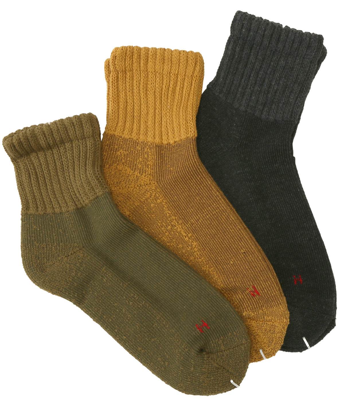 ラグスタイル LUXSTYLE Healthknit(ヘルスニット)シンカーカラー無地ミドル丈ソックス3足セット/ソックス ブランド 3足セット クォーターソックス クルーソックス スニーカーソックス （3足セット） 3足セット