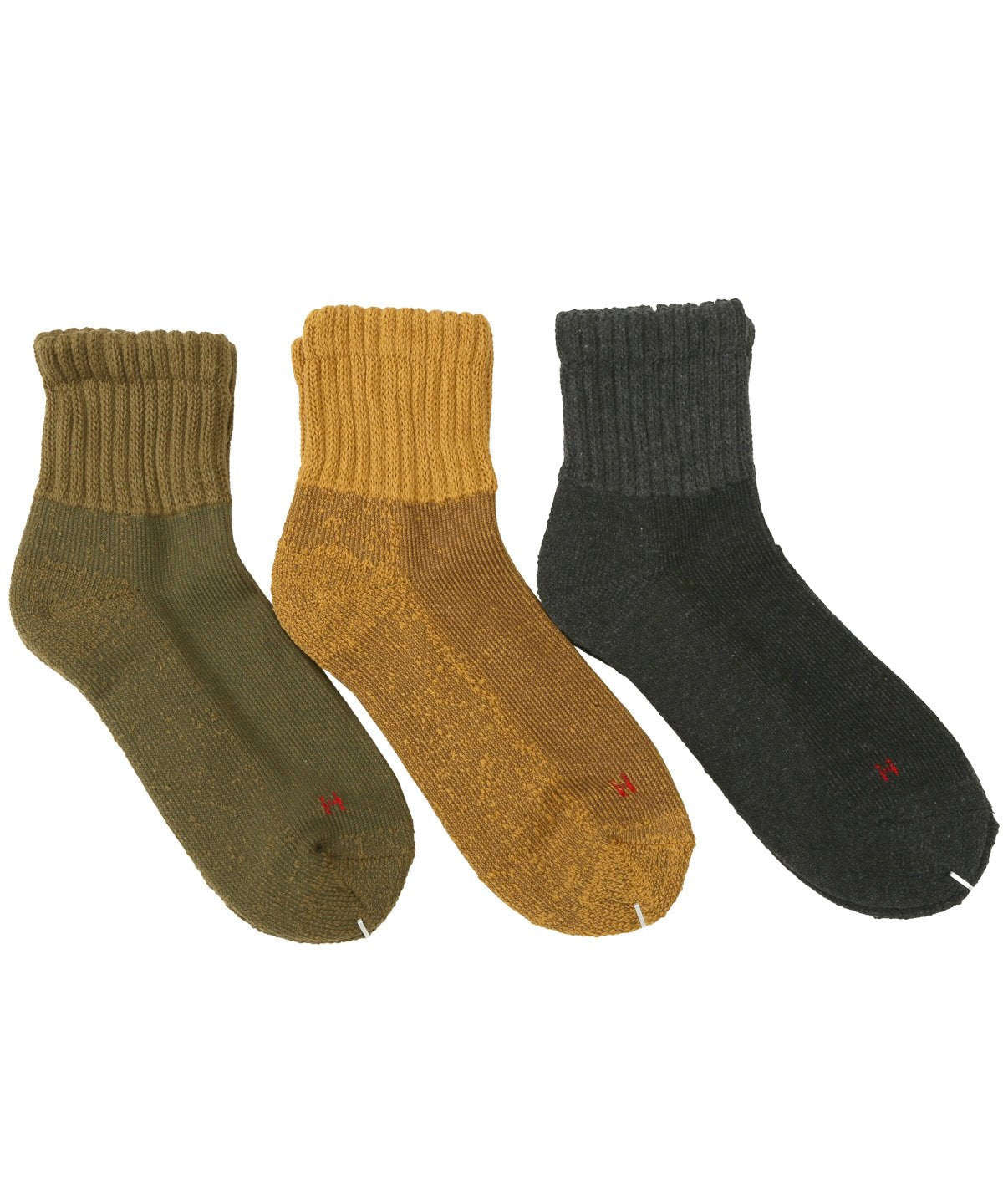 ラグスタイル LUXSTYLE Healthknit(ヘルスニット)シンカーカラー無地ミドル丈ソックス3足セット/ソックス ブランド 3足セット クォーターソックス クルーソックス スニーカーソックス （3足セット） 3足セット