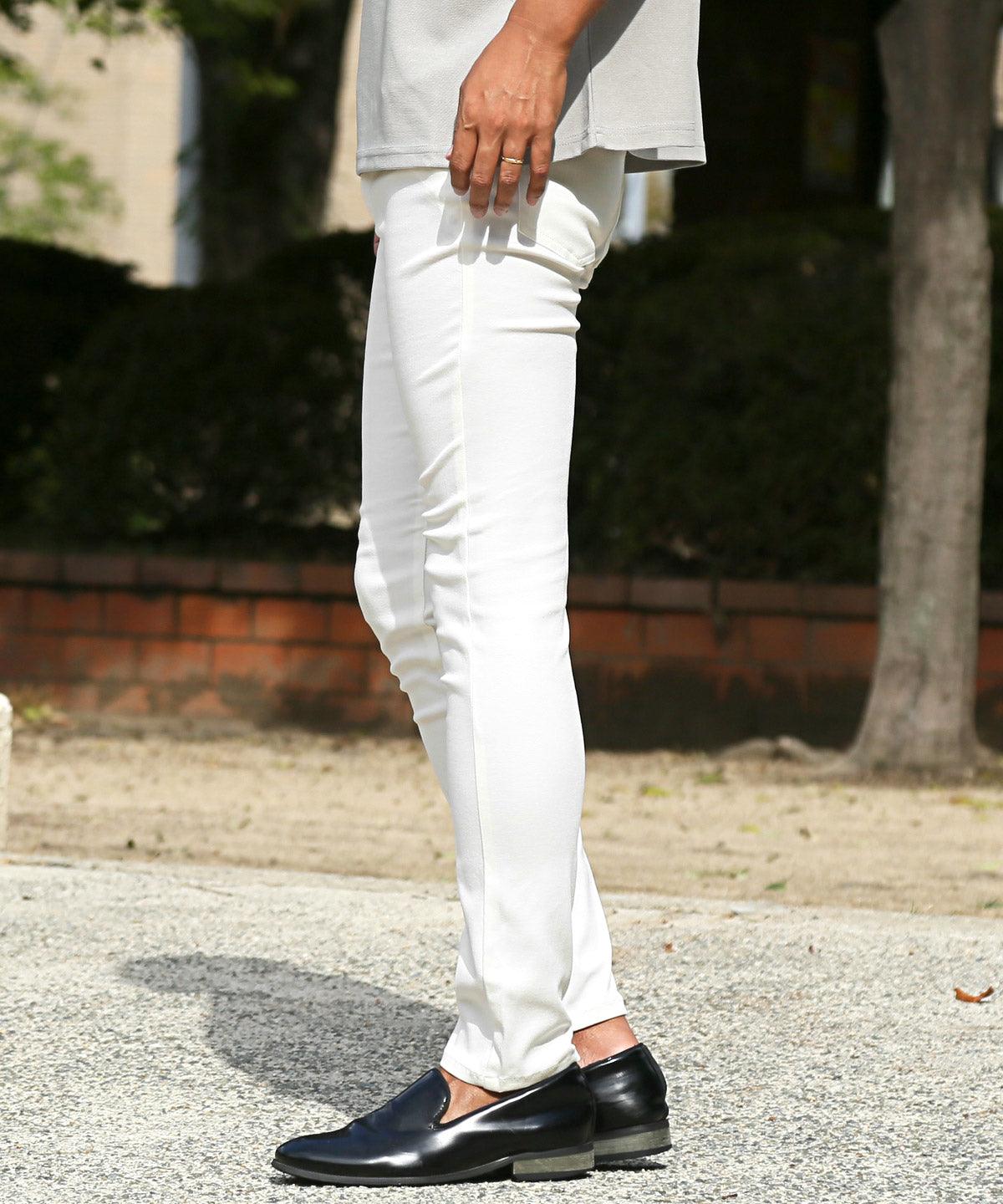 ラグスタイル LUXSTYLE スーパーストレッチスキニーパンツ/チノパン スリムパンツ ボトムス ズボン スキニー ストレッチ 伸縮性 伸びる 超伸縮 細身 脚長 美脚 （ホワイト） ホワイト