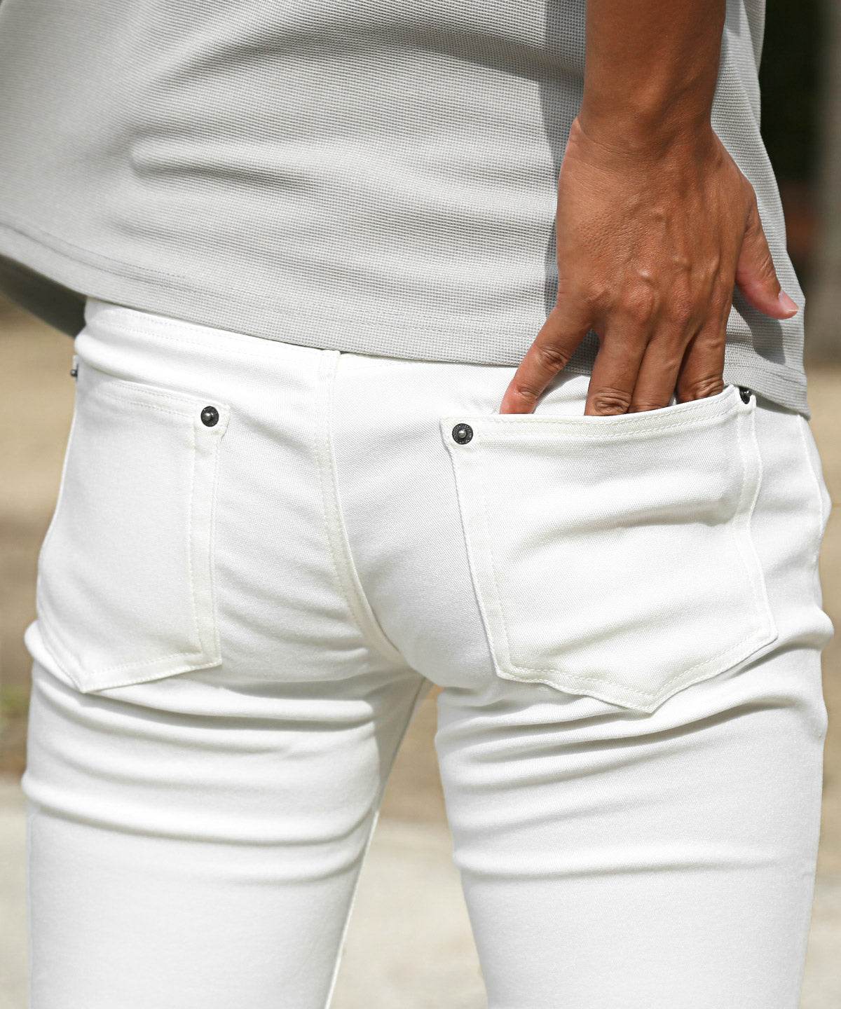 ラグスタイル LUXSTYLE スーパーストレッチスキニーパンツ/チノパン スリムパンツ ボトムス ズボン スキニー ストレッチ 伸縮性 伸びる 超伸縮 細身 脚長 美脚 （ホワイト） ホワイト