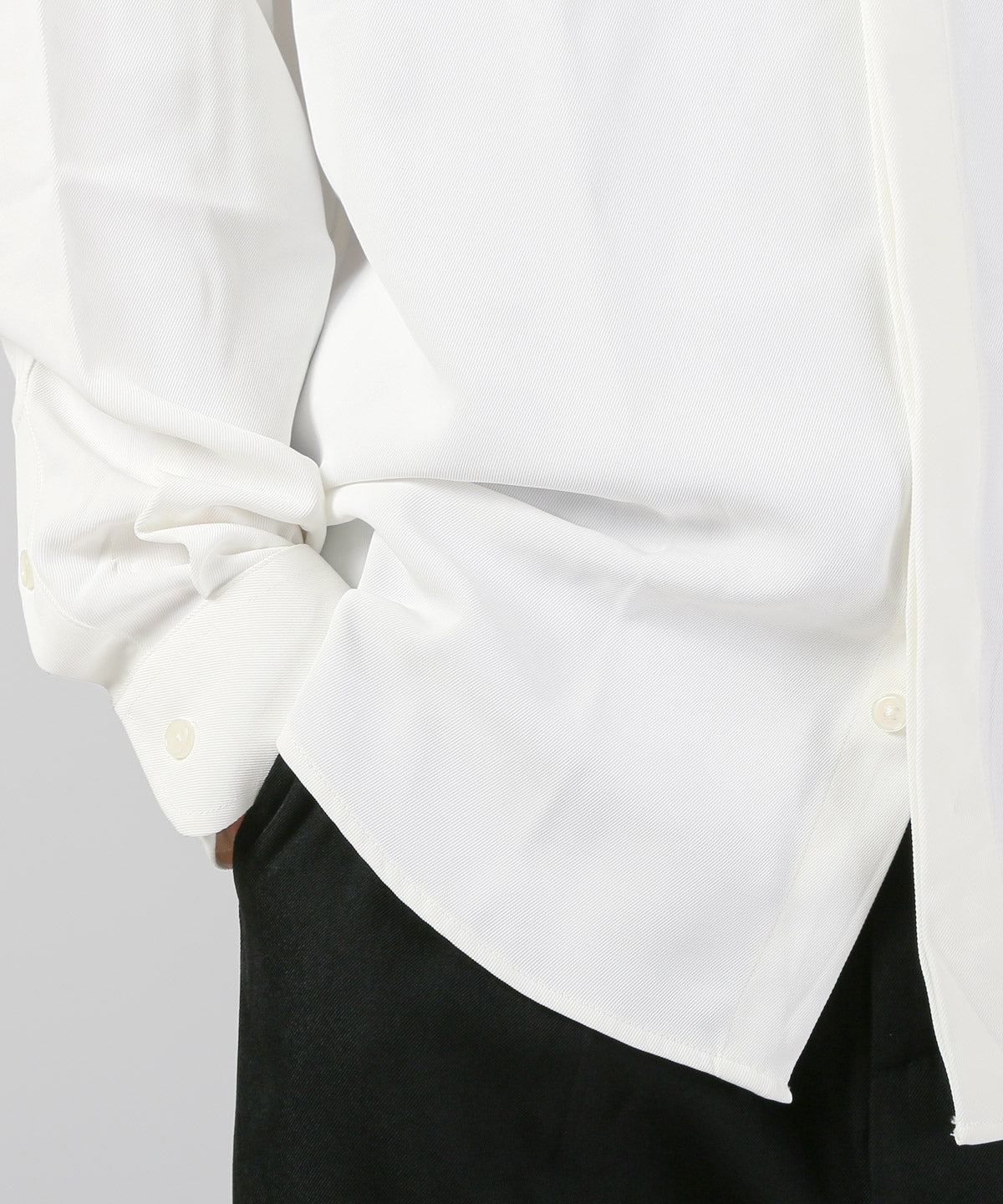 ラグスタイル LUXSTYLE メタルパールストーン長袖シャツ/長袖シャツ カジュアルシャツ おしゃれ メタル パール ストーン ラインストーン ビジュー ビーズ 装飾付き （ホワイト） ホワイト