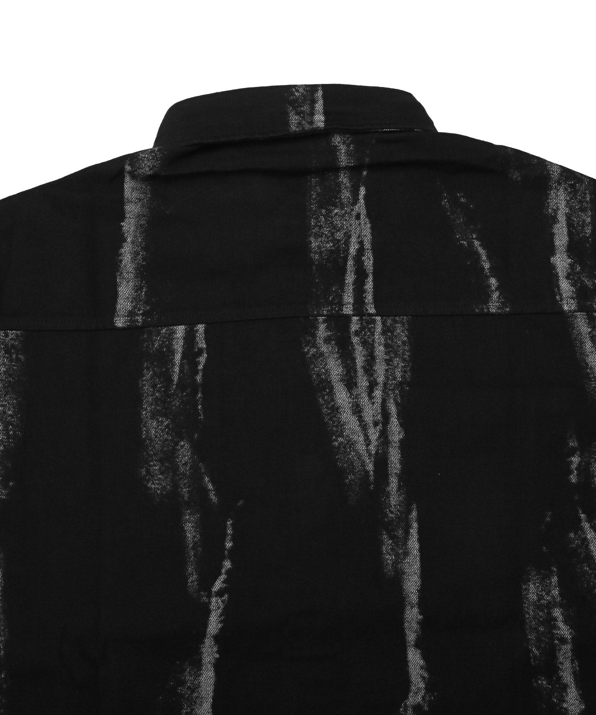 ラグスタイル LUXSTYLE グランジペイント加工ブラックデニムシャツ/デニムシャツ カジュアルシャツ メンズ 長袖 綿100％ コットン レギュラーカラー 羽織り グランジ加工 （ブルー） ブルー