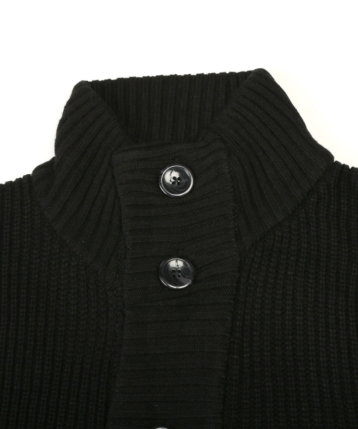 ラグスタイル LUXSTYLE 畦編みニットカーディガン/カーデ 畦編み 片畦 スタンドネック 長袖 無地 杢 ミックス アクリル100％ ボタン 暖か あったか おしゃれ （ベージュミックス） ベージュミックス