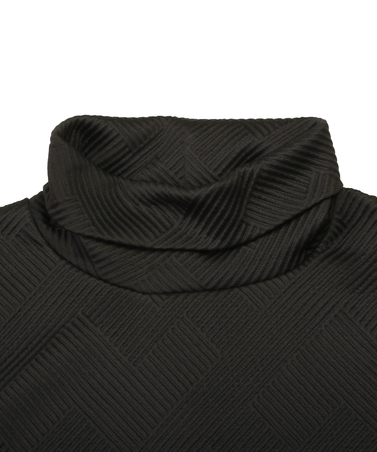ラグスタイル LUXSTYLE 幾何学キルトタートルネックロンT/トップス 幾何学 模様 総柄 無地 キルト キルティング シンプル きれいめ （ホワイト） ホワイト