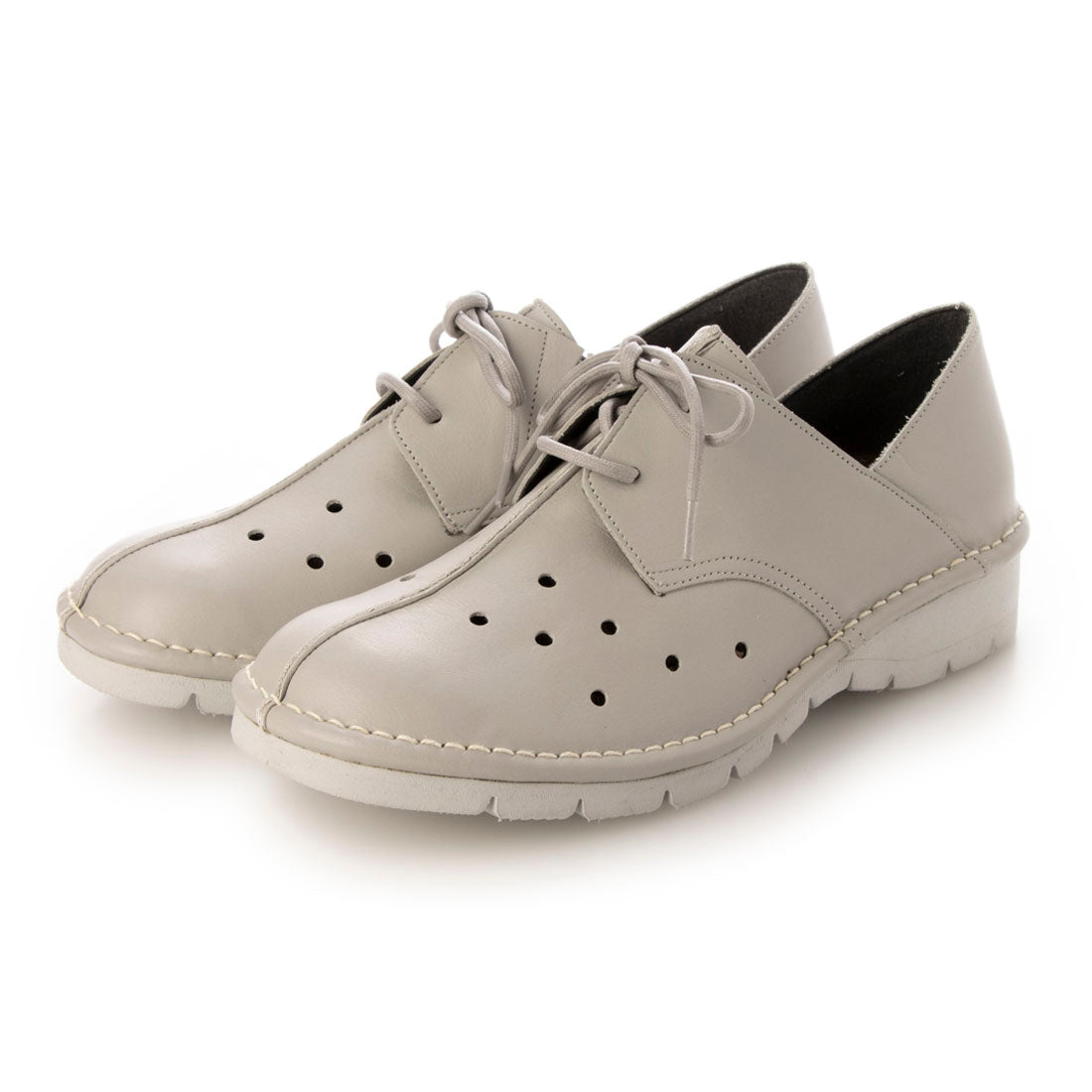 Milla Sports Soft Leather Comfortable Punching Casual Shoes