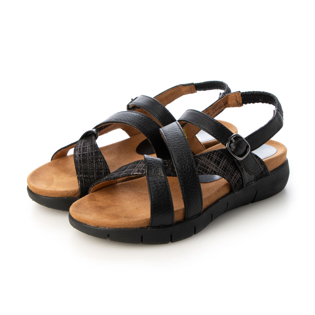 Milla Sports Printed leather combination soft flat sole sandals