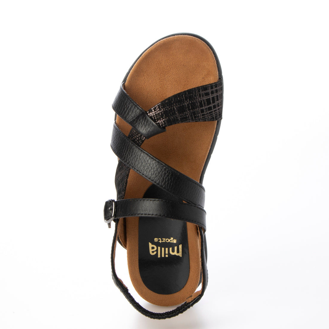 Milla Sports Printed leather combination soft flat sole sandals