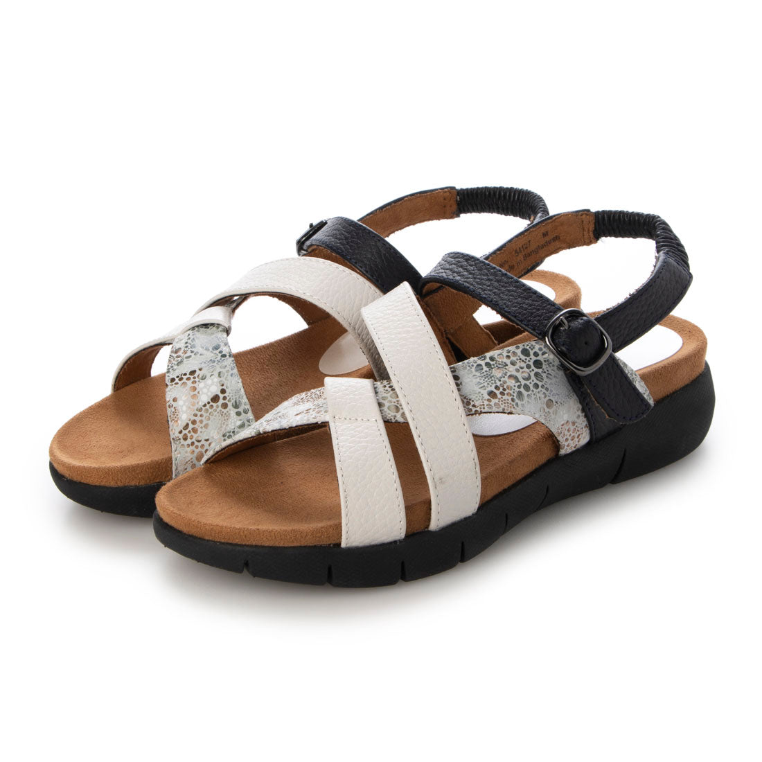 Milla Sports Printed leather combination soft flat sole sandals