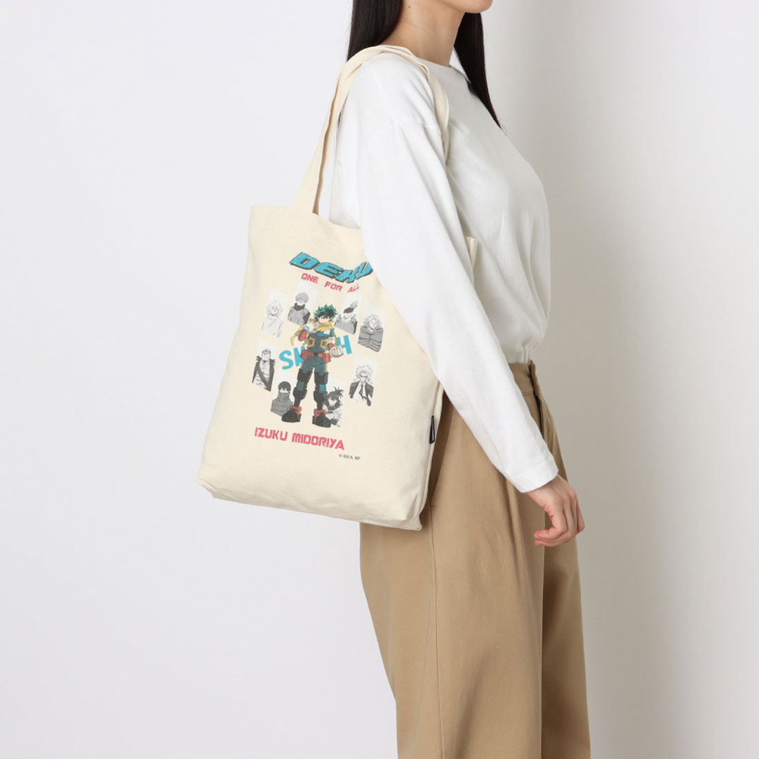 ミストフォルツァ Misto forza 【僕のヒーローアカデミア】クラックプリントキャンバストート 緑谷出久 （キナリ） キナリ