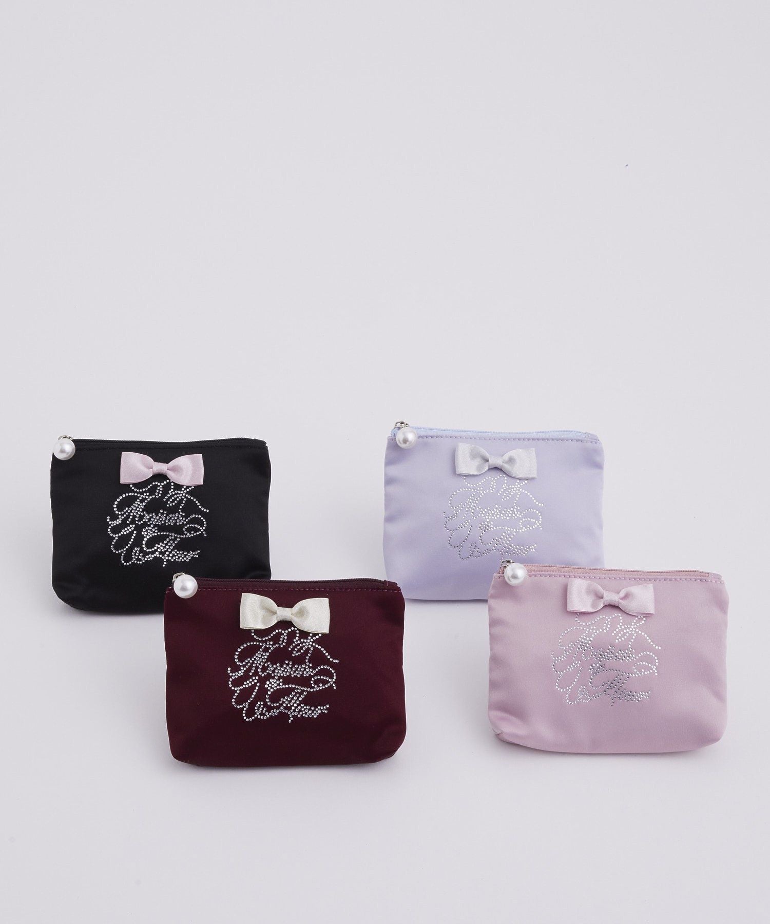 メゾン ド フルール Maison de FLEUR シャイニーリボンティッシュケース （ボルドー） ボルドー