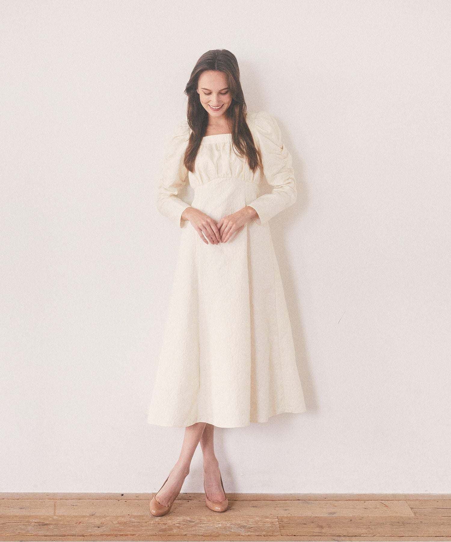 メゾン ド フルール Maison de FLEUR 慈愛に満ちたジャカードワンピース （ブラック） ブラック