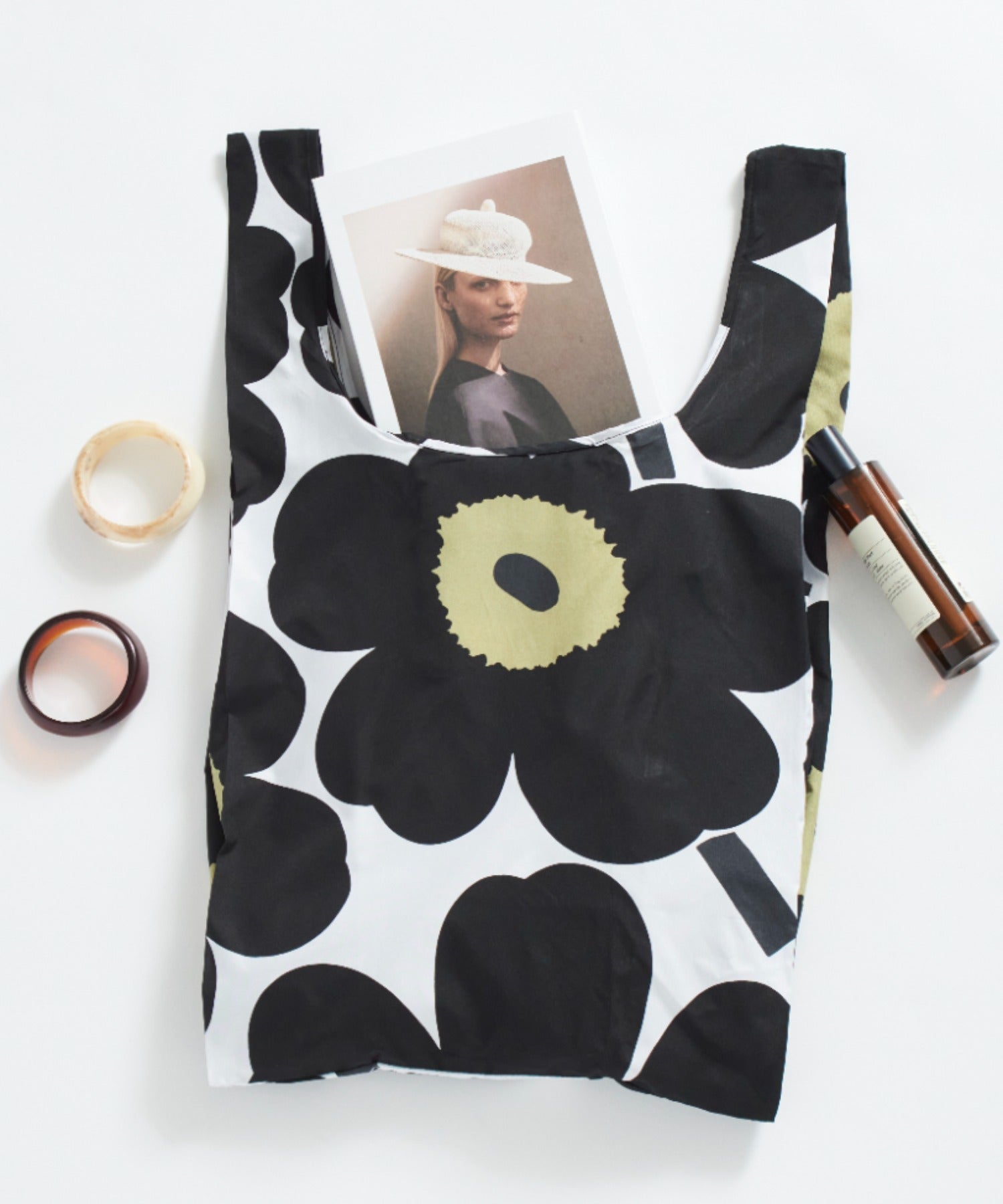 マリメッコ marimekko エコバッグもお洒落に♪【marimekko / マリメッコ】スマートバッグ マルシェバッグ 買い物バッグ  ギフト 贈り物 プレゼント 母の日 （ブラック系その他2） ブラック系その他2