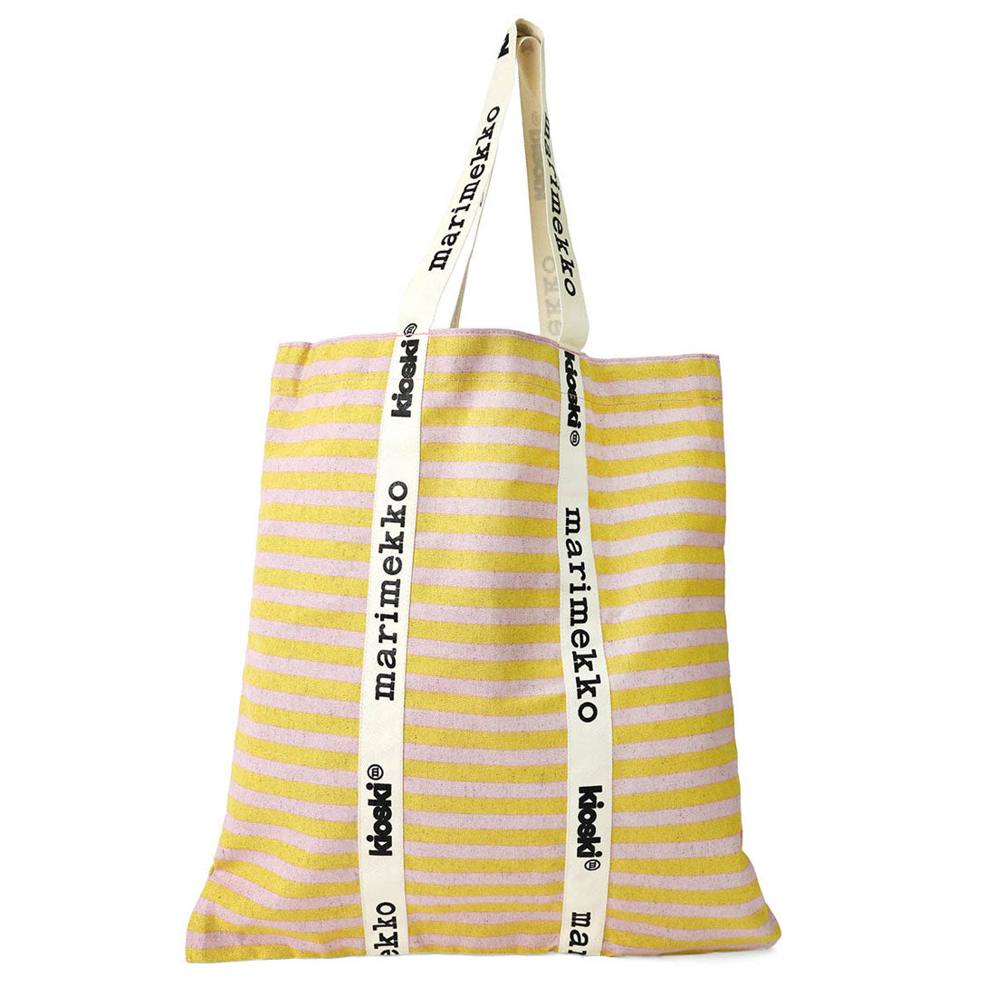 マリメッコ marimekko トートバッグ キオスキ キャリア ミディ タサライタ トートバッグ 093347 320 LIGHT PINK/LIGHT YELLOW