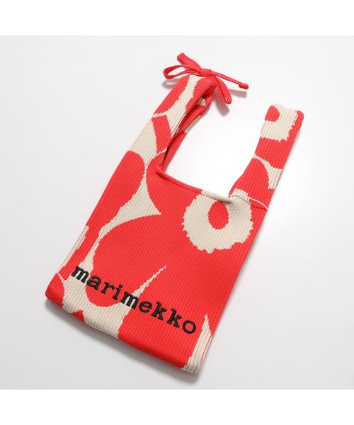 マリメッコ marimekko marimekko バッグ Knitted Mini Tote Unikko ウニッコ 094145 （380/レッド×ベージュ） 380/レッド×ベージュ