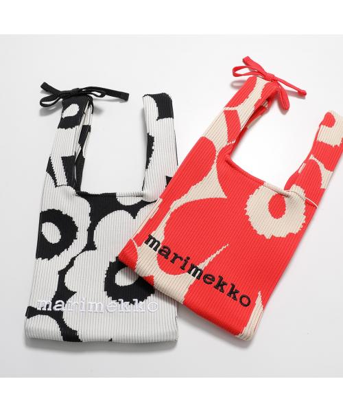 マリメッコ marimekko marimekko バッグ Knitted Mini Tote Unikko ウニッコ 094145 （380/レッド×ベージュ） 380/レッド×ベージュ