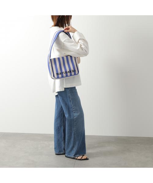 マリメッコ marimekko marimekko バッグ Knitted Shoulderbag Merirosvo 095553 （510/ブルー×ホワイト） 510/ブルー×ホワイト