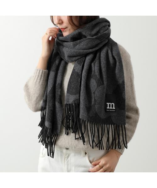 マリメッコ marimekko marimekko マフラー Identtinen Unikko ウニッコ 094906 （999/ブラック） 999/ブラック