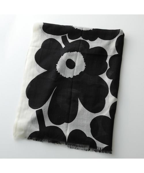 マリメッコ marimekko marimekko スカーフ Fiore Unikko ストール 091653 花 （910/ホワイト×ブラック） 910/ホワイト×ブラック