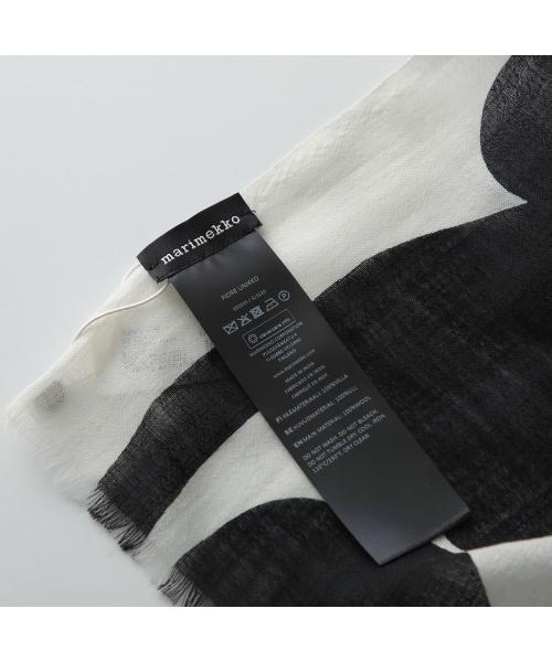 マリメッコ marimekko marimekko スカーフ Fiore Unikko ストール 091653 花 （910/ホワイト×ブラック） 910/ホワイト×ブラック