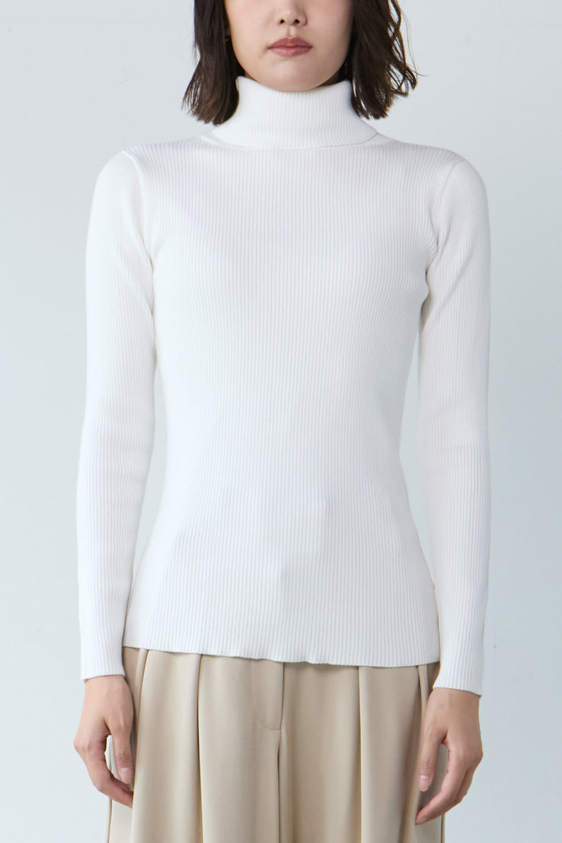 エムドゥ M.deux ベーシックタートルネックニット （グリーン） グリーン