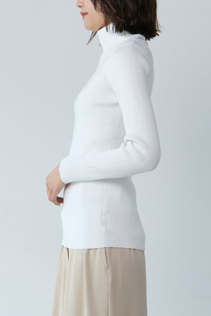 エムドゥ M.deux ベーシックタートルネックニット （グリーン） グリーン