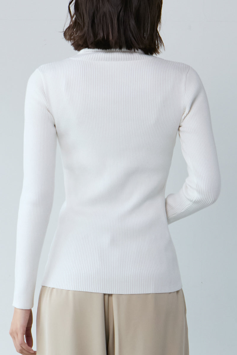 エムドゥ M.deux ベーシックタートルネックニット （グリーン） グリーン