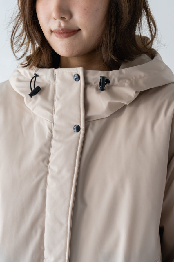 エムドゥ M.deux ドロストフーディーダウンジャケット （ブラック） ブラック