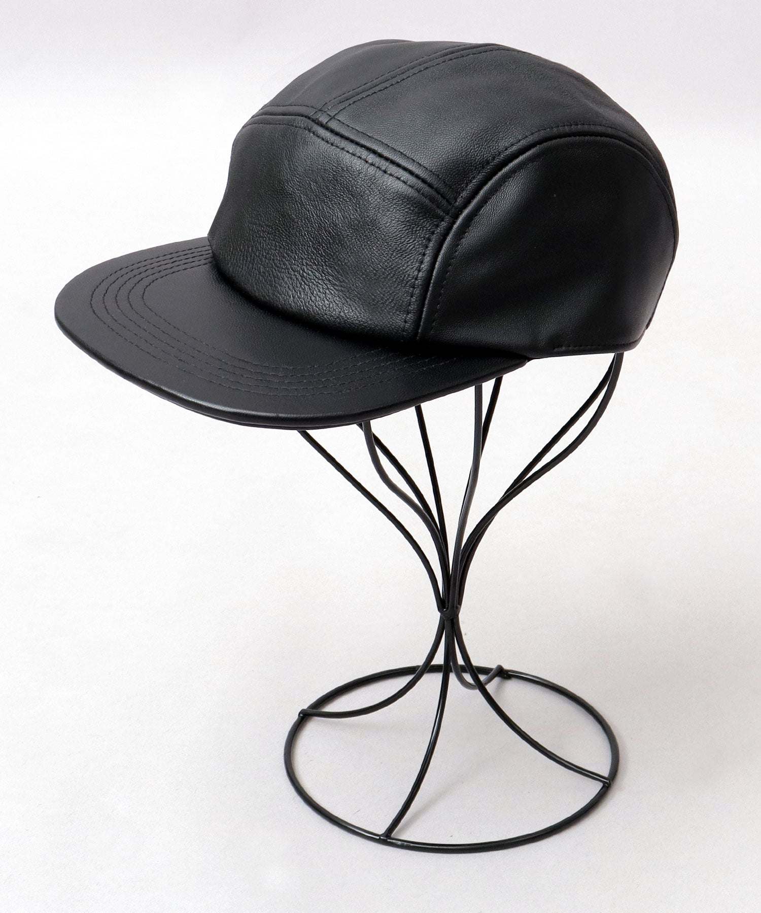 Mr.COVER Cap Jet Cap Longer Brim Wide Brim Flat Brim Hat Leather Genui