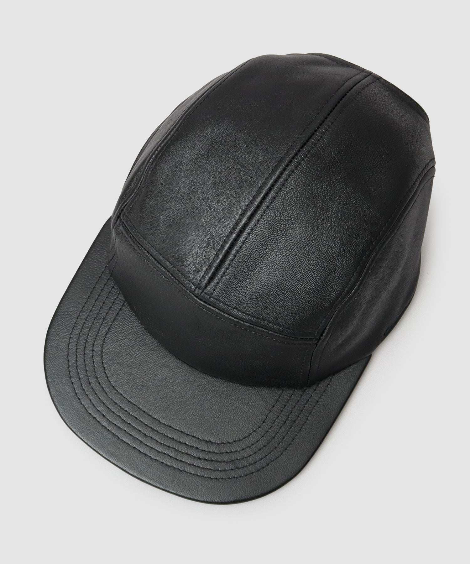 Mr.COVER Cap Jet Cap Longer Brim Wide Brim Flat Brim Hat Leather Genui