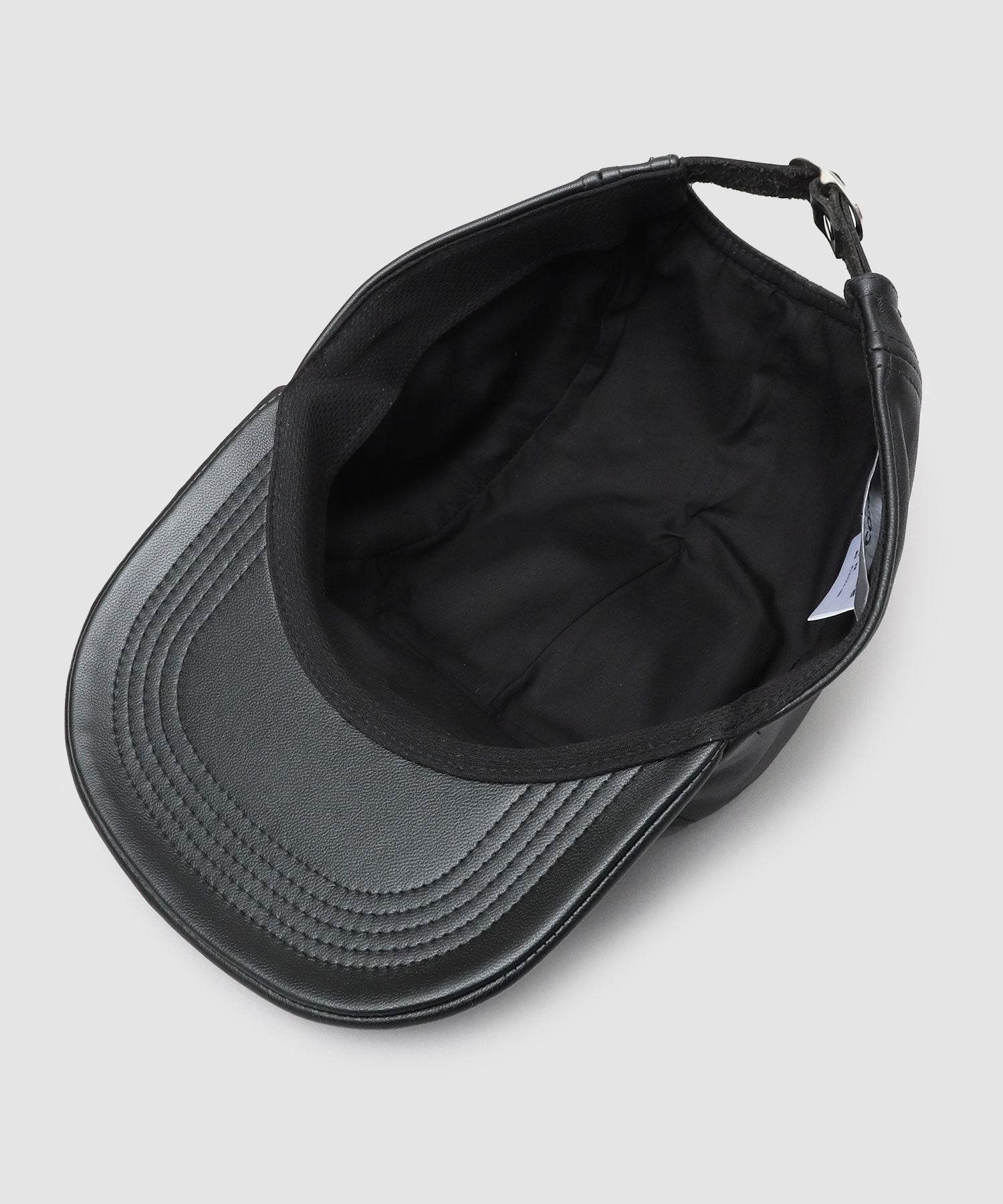 Mr.COVER Cap Jet Cap Longer Brim Wide Brim Flat Brim Hat Leather Genui