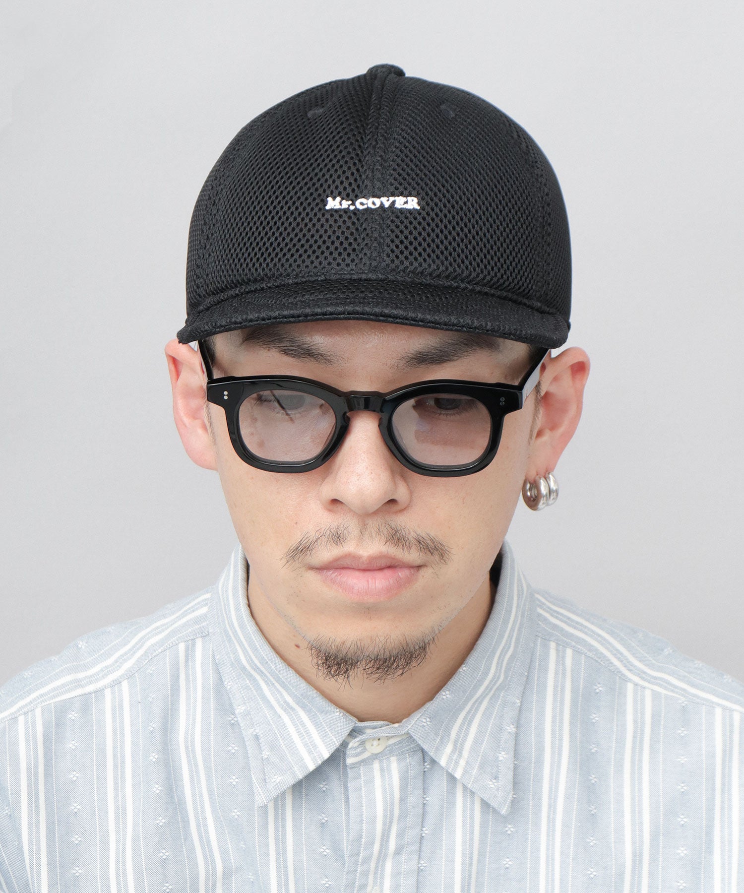 ミスターカバー Mr.COVER オールパフメッシュ アンパイアキャップ 接触冷感スベリ使用 （ブラック） ブラック