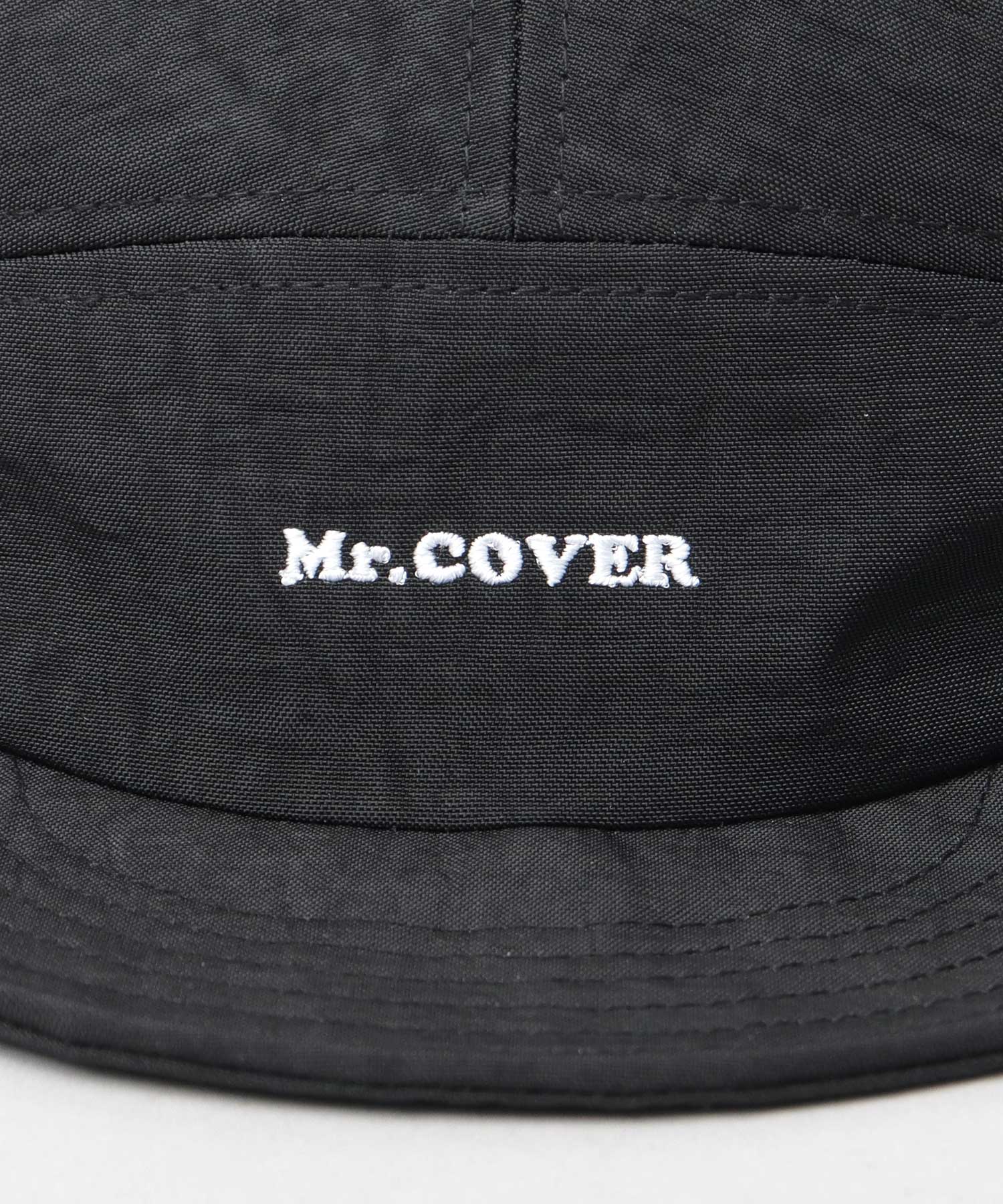 ミスターカバー Mr.COVER ムラ染風 撥水ナイロン メッシュ切替 ジェット アンパイアキャップ 接触冷感スベリ使用 （ブラック） ブラック
