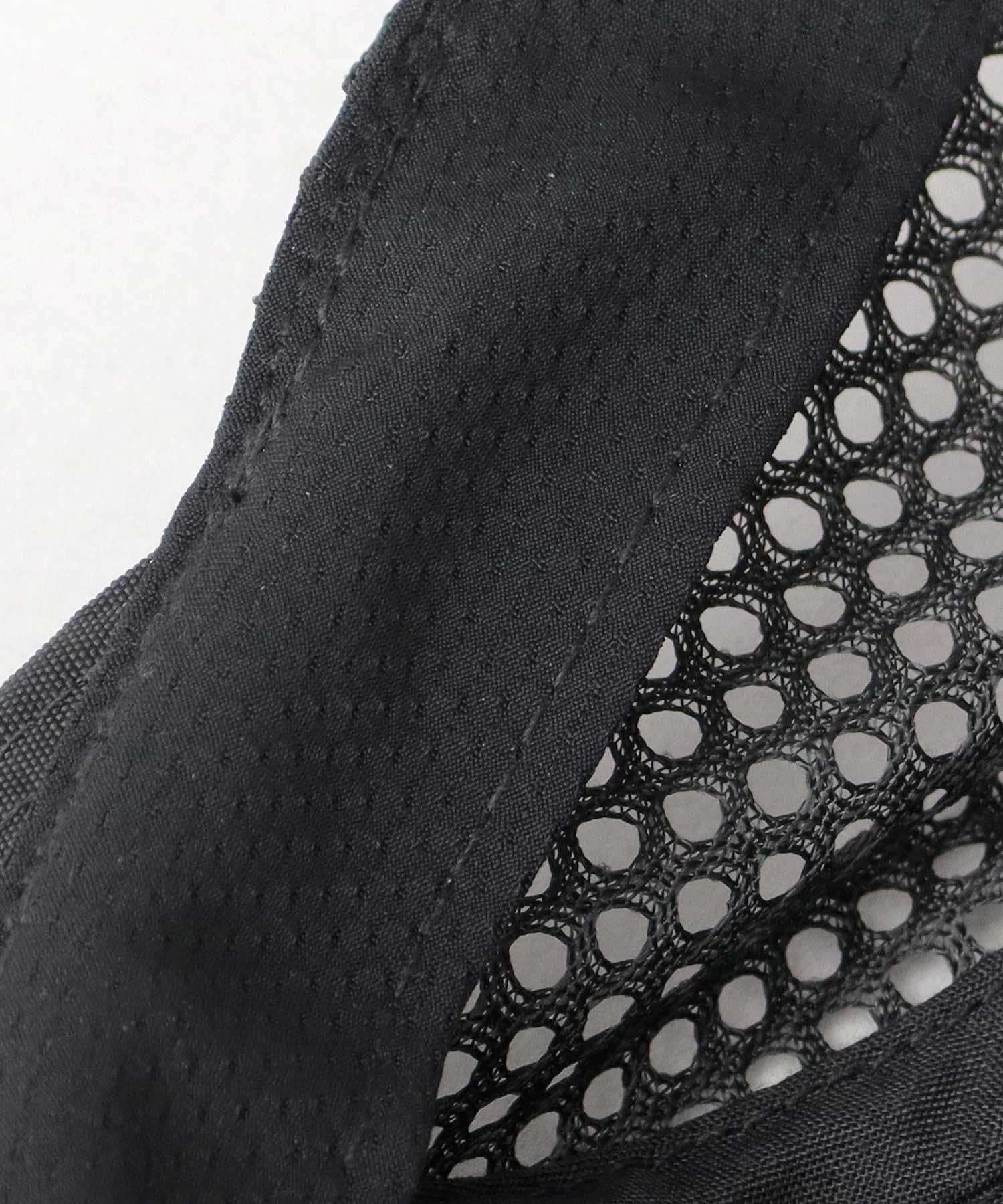 ミスターカバー Mr.COVER ムラ染風 撥水ナイロン メッシュ切替 ジェット アンパイアキャップ 接触冷感スベリ使用 （ブラック） ブラック